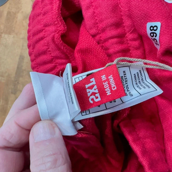 Mitchell & Ness Mens Game Day FT Chicago Bulls Shorts Drawstring Red 2XL NWT - Picture 9 of 11